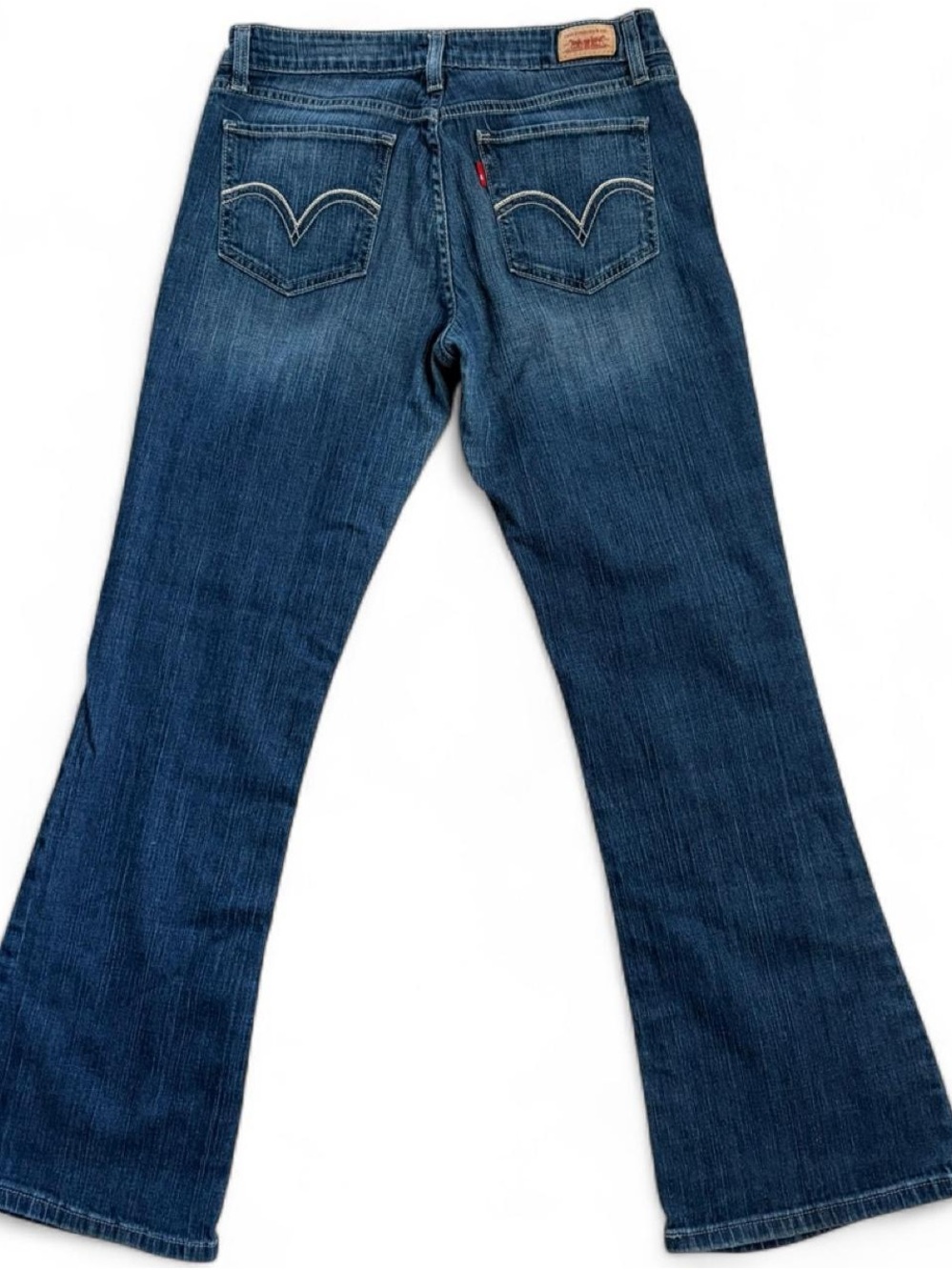 Levi's Dark Blue Flared Jeans - Back Pocket Stitch